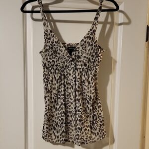 Moda International Leopard Print V-Neck Camisole - Cream, Brown, Black